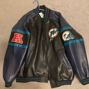 Vintage NFL Miami Dolphins leather jacket